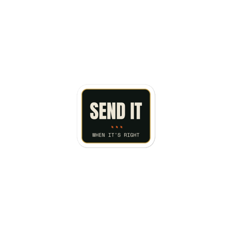 SEND IT Sticker mockup