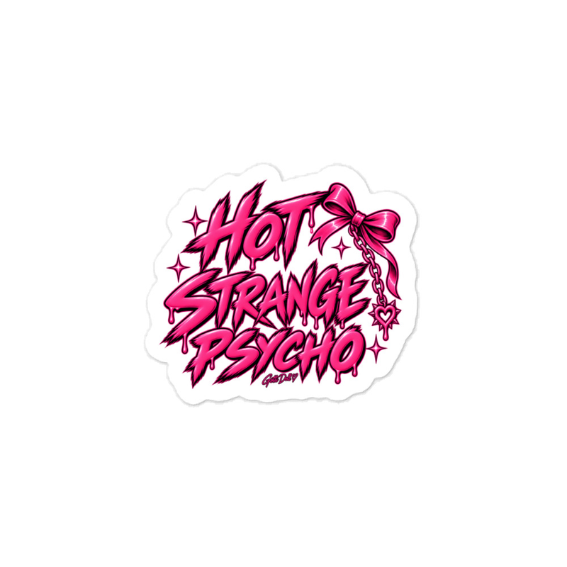 HOT STRANGE PSYCHO – Pink Goth Vinyl Decal | Gotti Doll