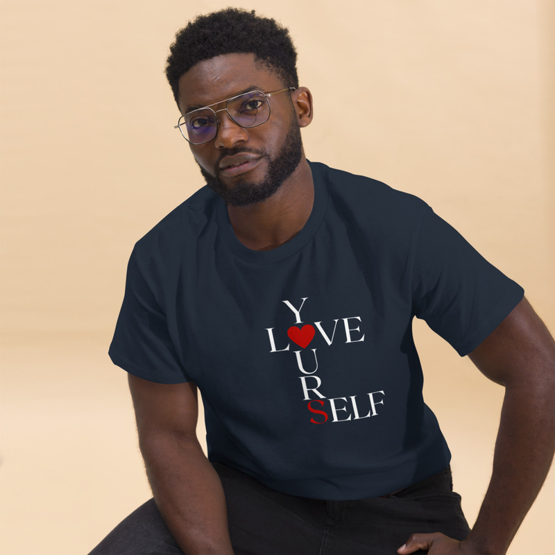 Love Yourself Men's dark classic tee – XL, Navy