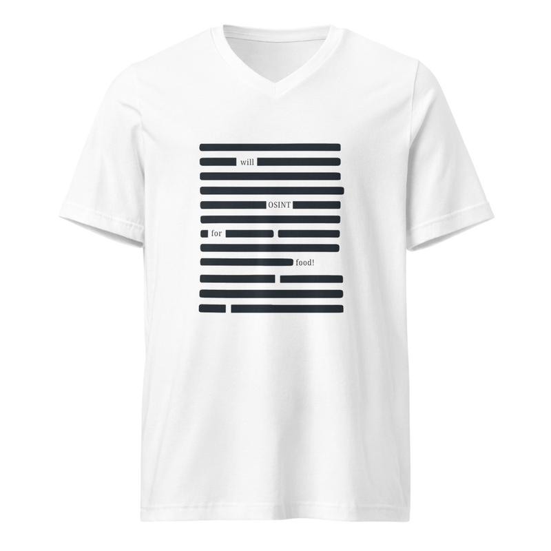 Will OSINT for Food Unisex Short Sleeve V-Neck T-Shirt