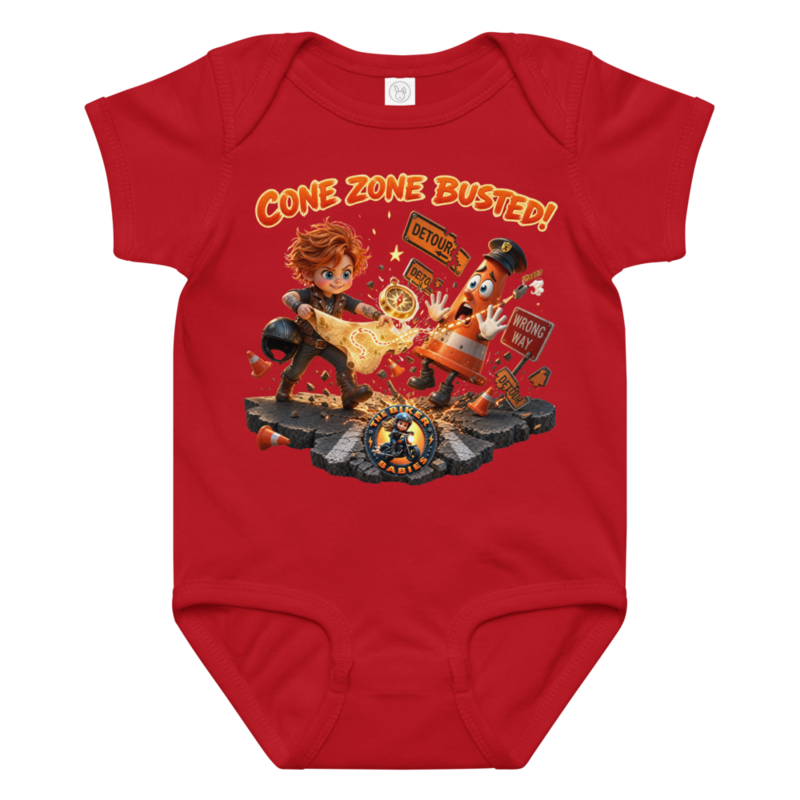 Cone Zone Busted Baby Grow