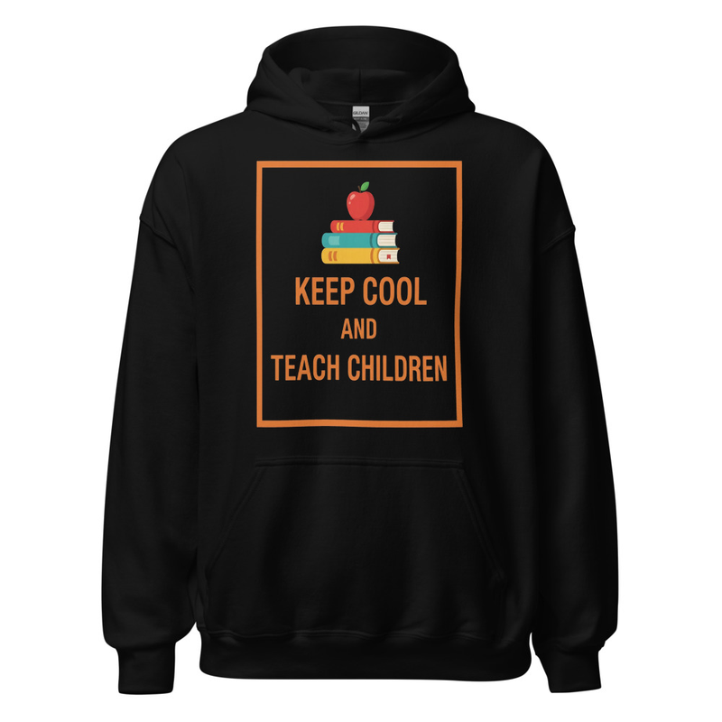 Hoodie Keep Cool and Teach Children Noir