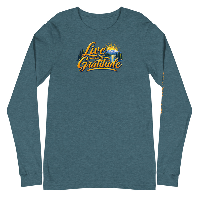 Live With Gratitude unisex long sleeve tee