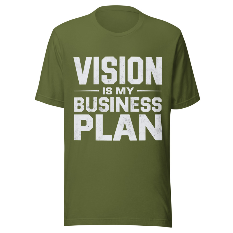 Vision is my Business Plan - Midnight Tone – S, Olive