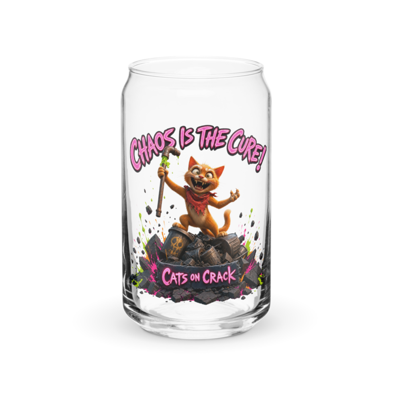 Chaos Is The Cure 16oz Can Glass