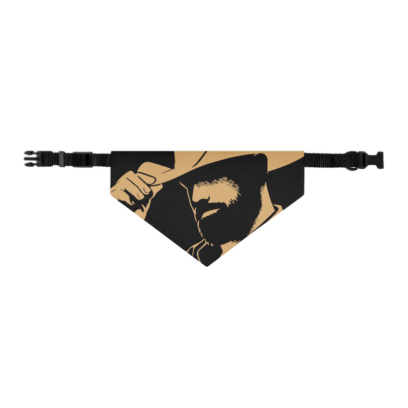 Cowboy Silhouette Pet bandana collar – M, Black