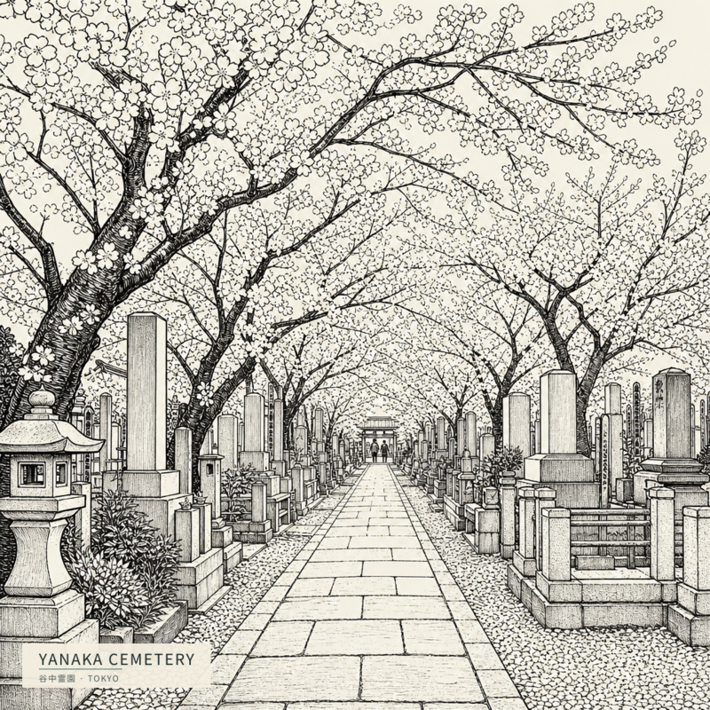 Yanaka Cemetery(谷中霊園)のアートワーク
