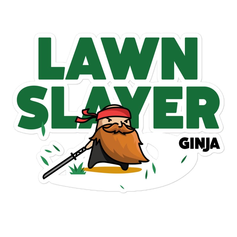 Lawn Slayer Green Print Sticker
