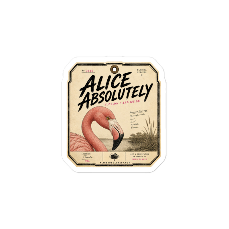 American Flamingo Vinyl Decal – 4″×6″, Satin