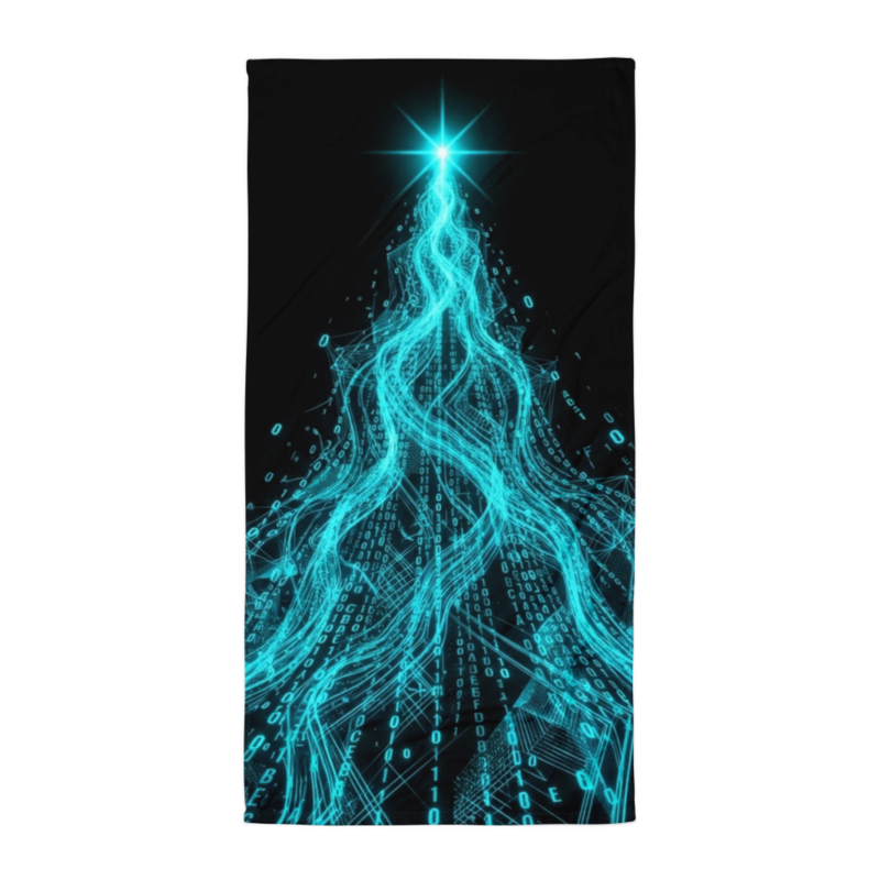 Uncle Benny ® Data Stream IBM Quantum Computer Beach Towel