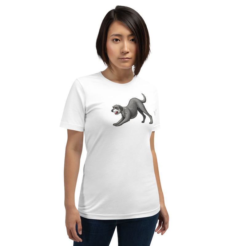 Irish Wolfhound Downward Dog Yoga Tee - Unisex