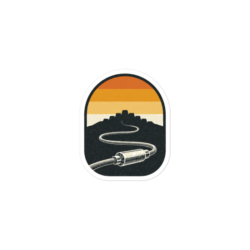 Thock City Sticker mockup