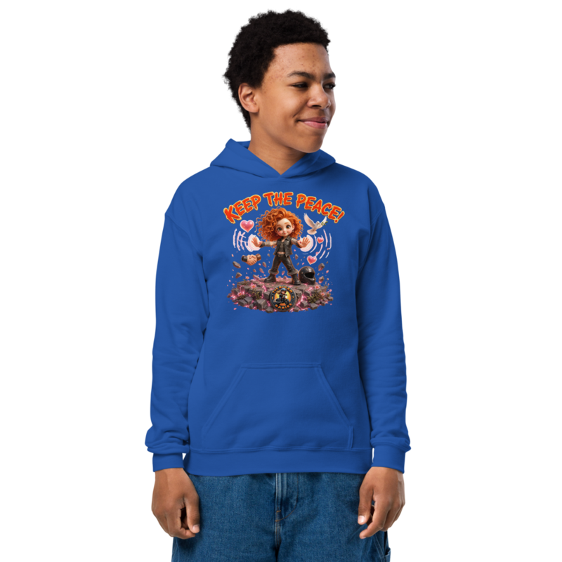 Cinnamon Keep The Peace Kids Hoodie
