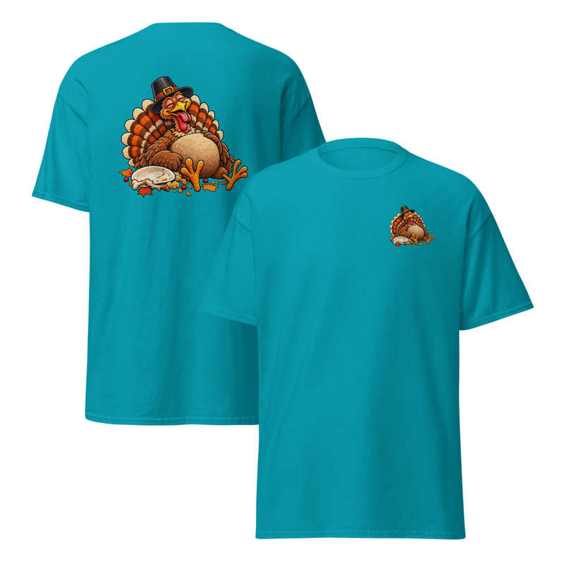 Turkey Coma Thanksgiving Unisex classic tee – S, Tropical Blue