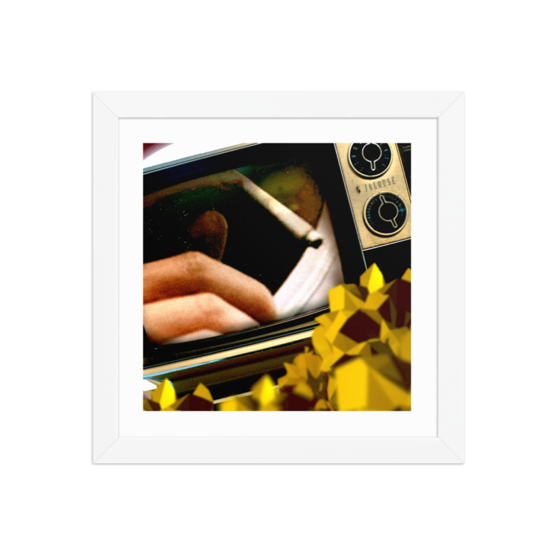 Print Fumer Au Restaurent encadré – 10″×10″, White