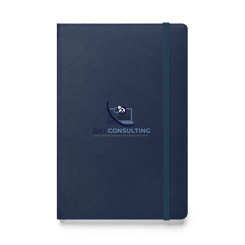 BMT Logo Hardcover bound notebook – 5.5″×8.5″, Navy
