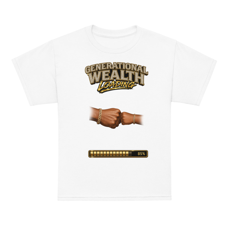 Generational Wealth Youth T-Shirt – XL, White
