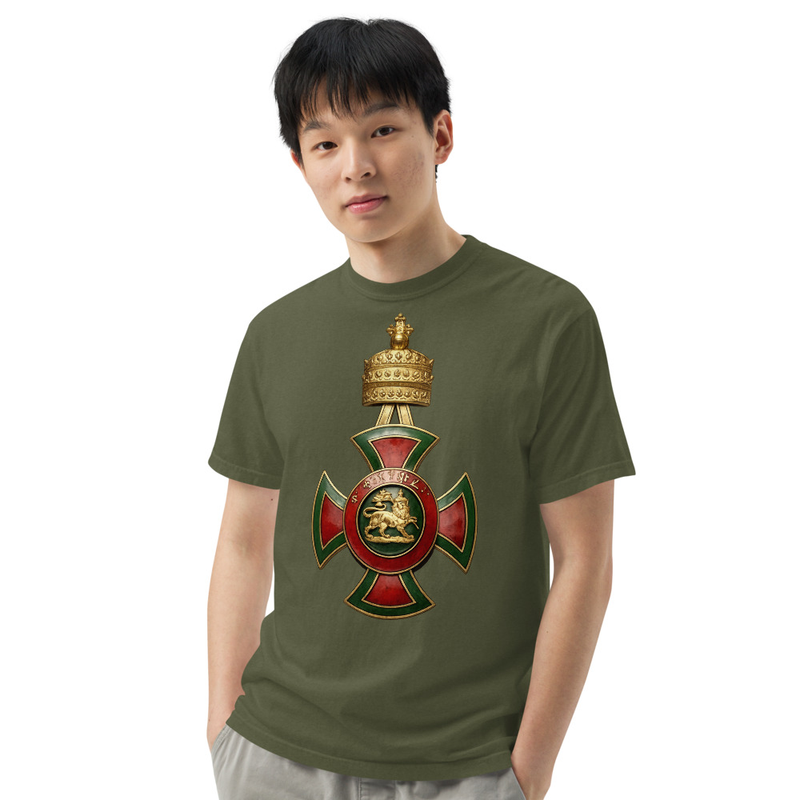 Unisex Imperial Order of the Star of Ethiopia garment-dyed heavyweight t-shirt – 2XL, Hemp