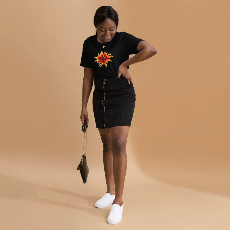 Flaming Flower - Unisex t-shirt – 3XL, Black
