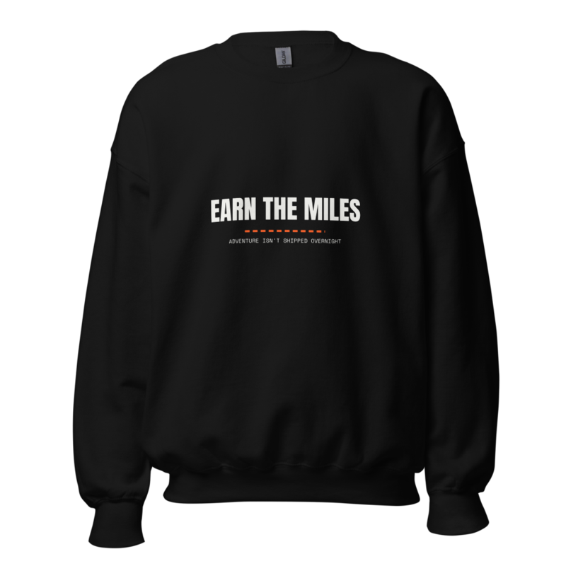 EARN THE MILES Crewneck mockup