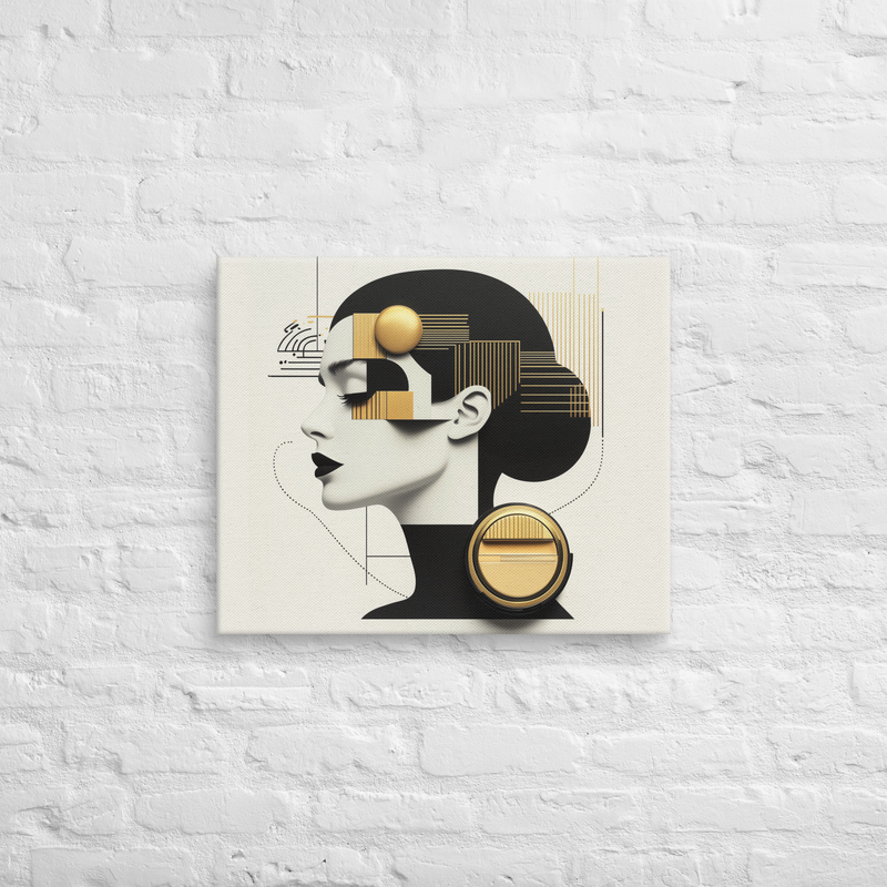 Retro Glam | Geometric Contemporary Art on Canvas