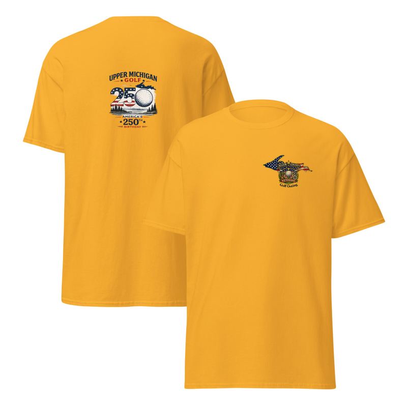 Alger County Veteran's Golf Outing #4 Unisex classic tee – S, Gold