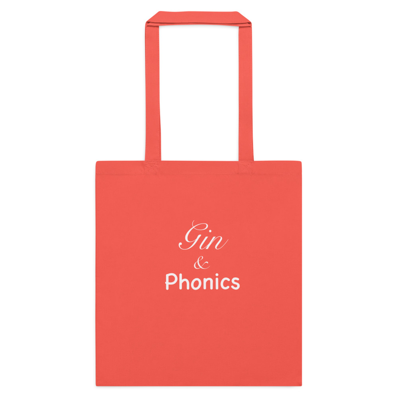 Cotton colour tote bag - Gin & Phonics – One size, Coral