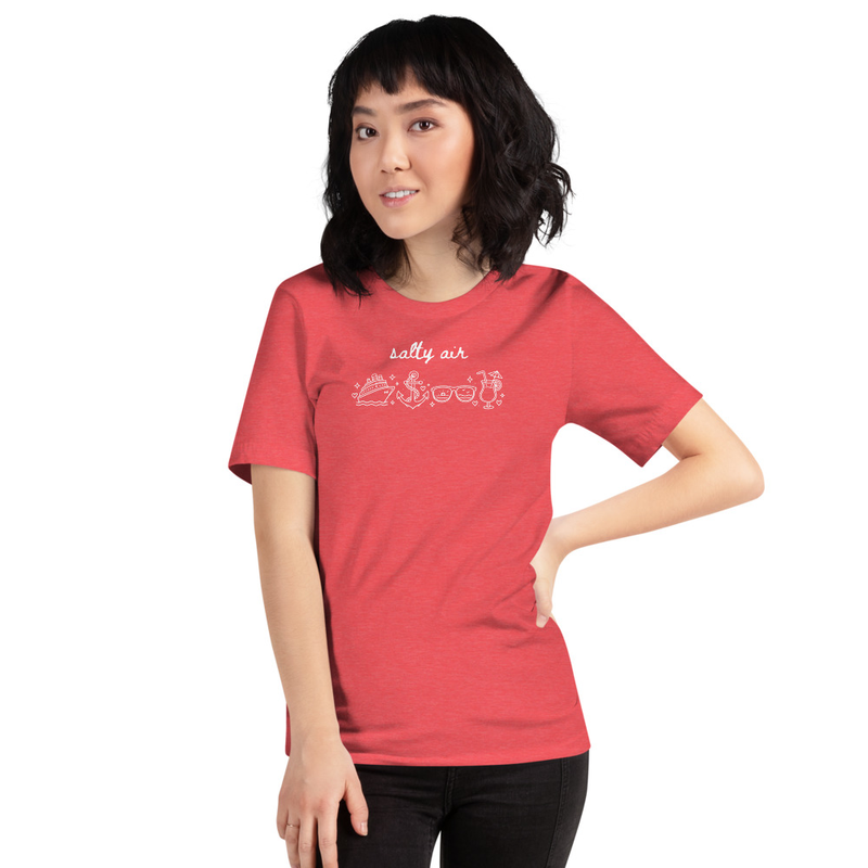 Salty Air Tee – M, Heather Red