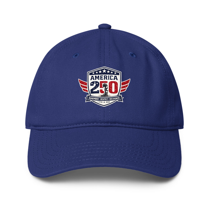 America 250 Tribute 3 Low-profile baseball cap – One size, Royal
