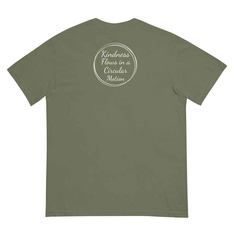 Kindness Flows Back Print Unisex heavyweight tee