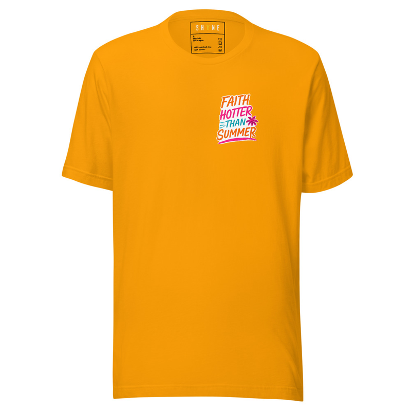 Faith of Summer T-shirt – L, Gold