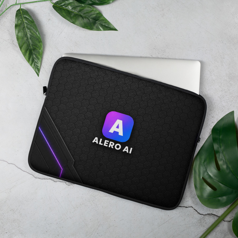 Alero AI Futuristic Geometric Laptop Sleeve – 15″