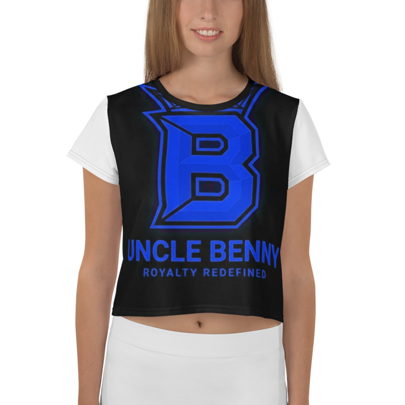 Uncle Benny ® All-Over Crop Tee Neon Blue EST. 2020