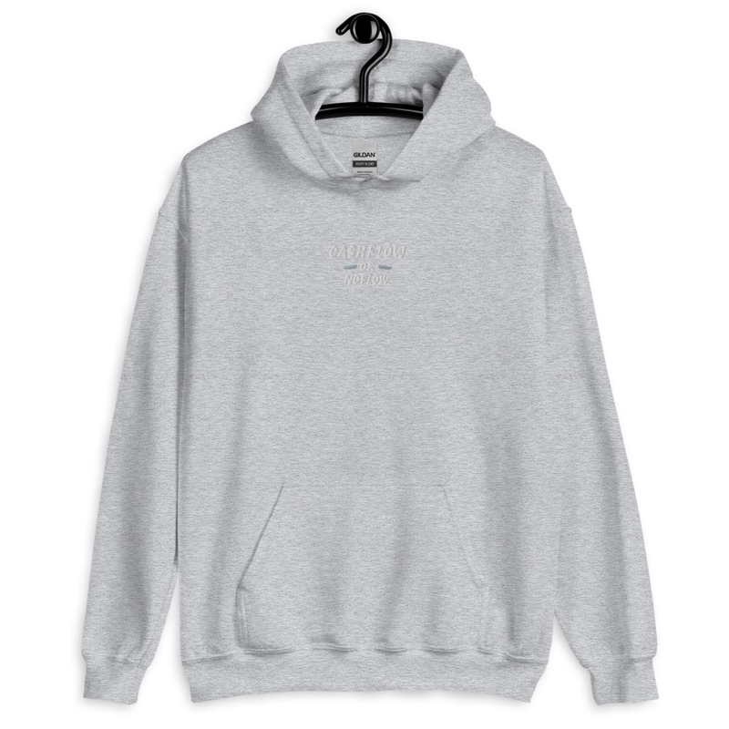 #CashflowOrNoflow Embroidered Hoodie – XL, Sport Grey
