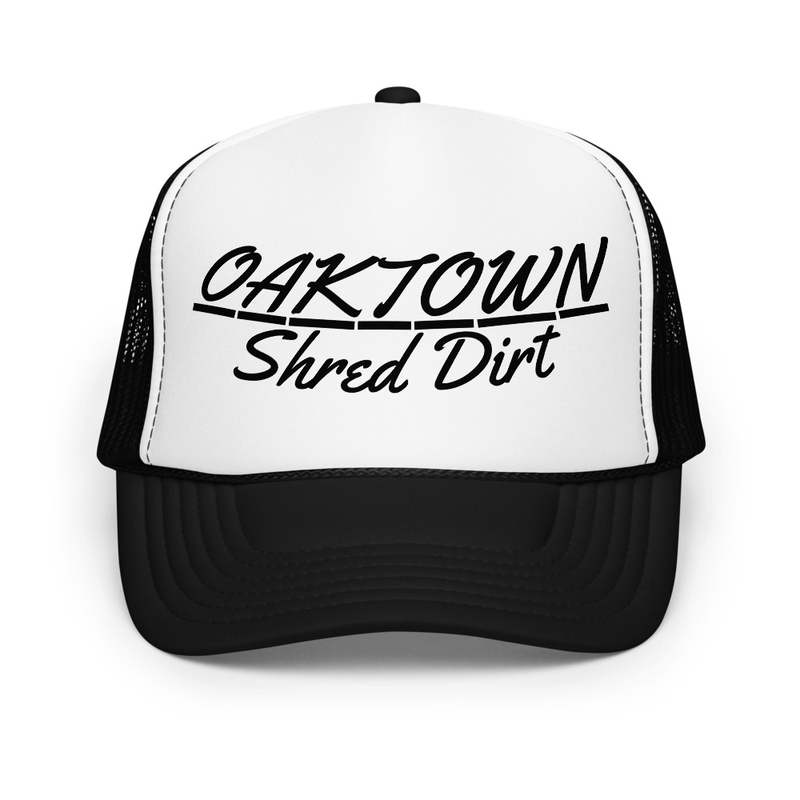 Foam Trucker Hat Black Text