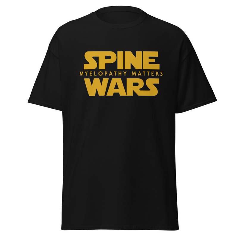 Spine Wars Myelopathy Matters Gold Print T