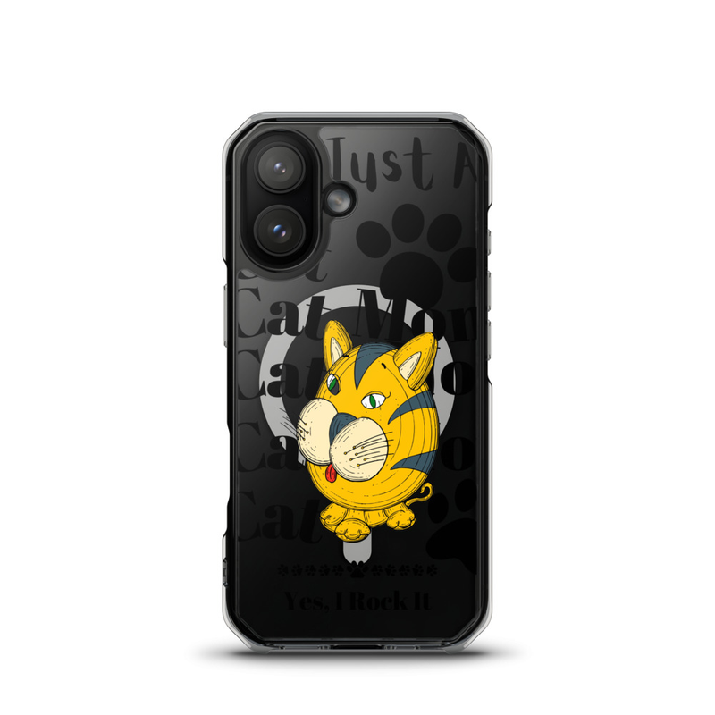 MagSafe® clear case for iPhone®: Just A Cat Mom – iPhone 17
