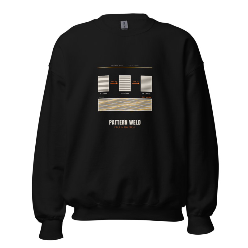Pattern Weld Crewneck mockup