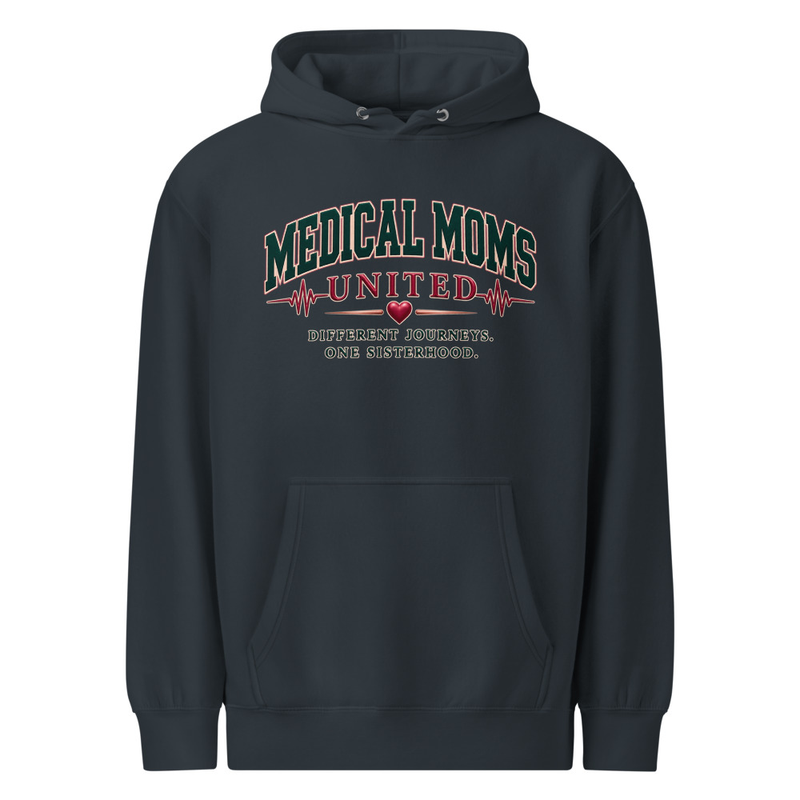 Medical Moms United | Sisterhood Design | Unisex Hoodie – S, Navy