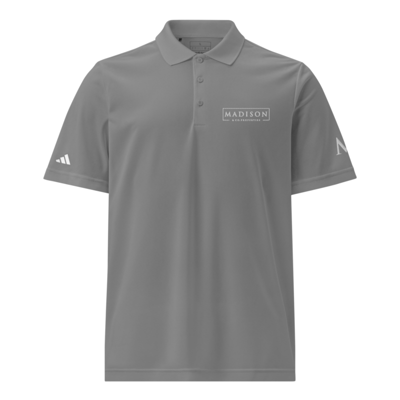 Men’s Madison Embroidered Polo – XL, Grey Three