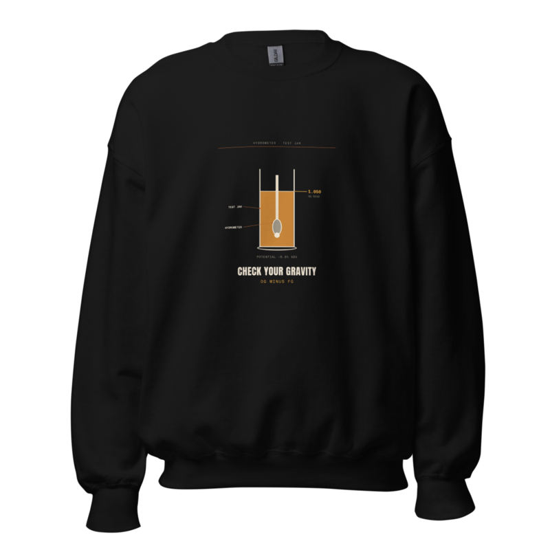 Hydrometer Crewneck — Homebrewing merch