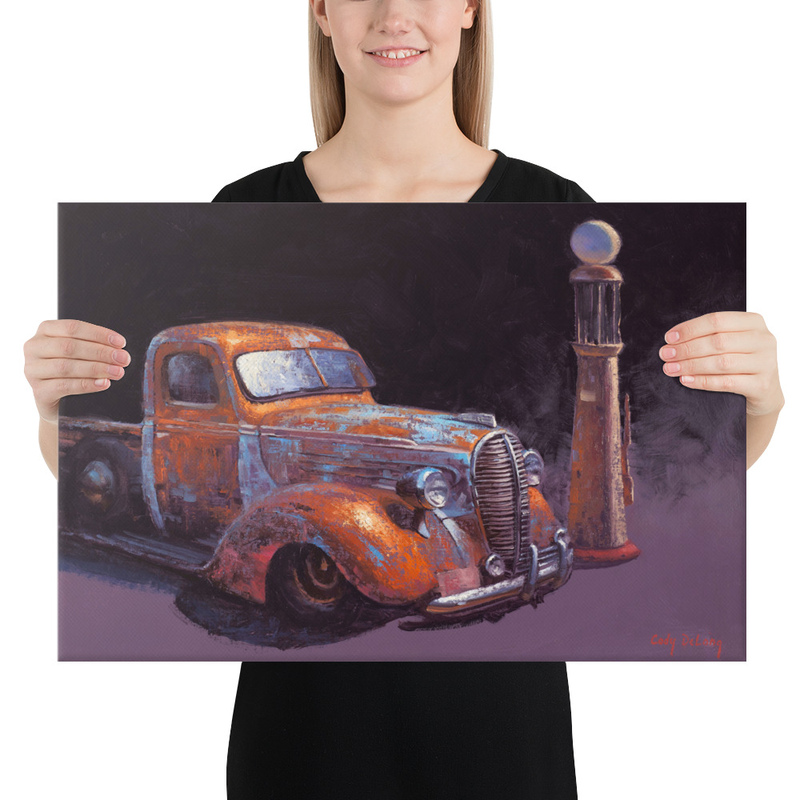 38 Fat Fender Ford - Fine Art Canvas Print – 16″×24″