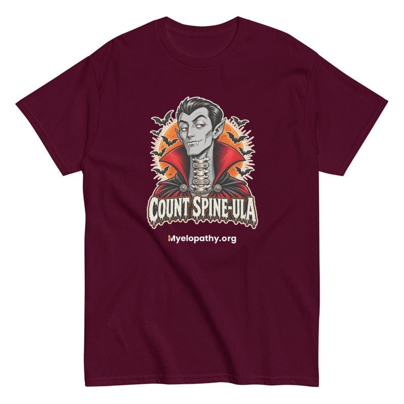Count Spine-Ula Unisex T – M, Maroon