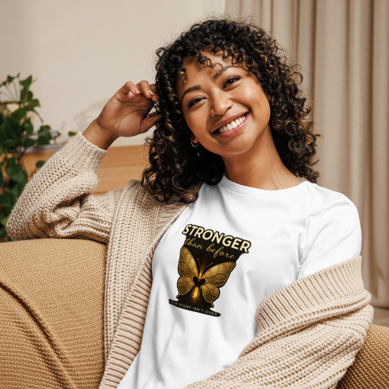 Stronger Than Before Butterfly Tee - "Your Story Isn't Over" Inspirational Women's Shirt – Image 12