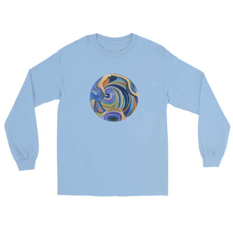 John in Wonderland - Unisex Long Sleeve Shirt – M, Light Blue