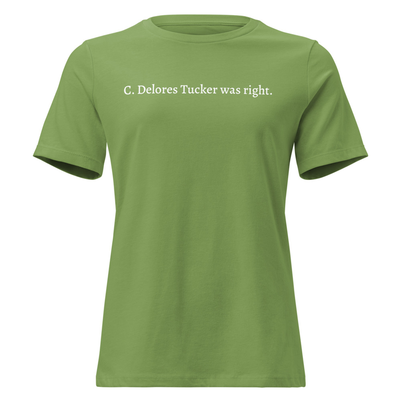 C. Delores Tucker Tee - White (Women's) – S, Leaf