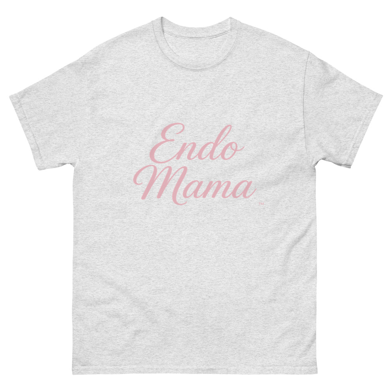 Endo Mama Unisex Light Gray Classic Tee – Image 2