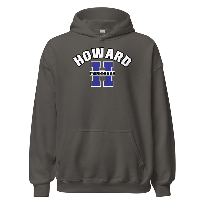 Howard Wildcats Unisex Hoodie – S, Charcoal