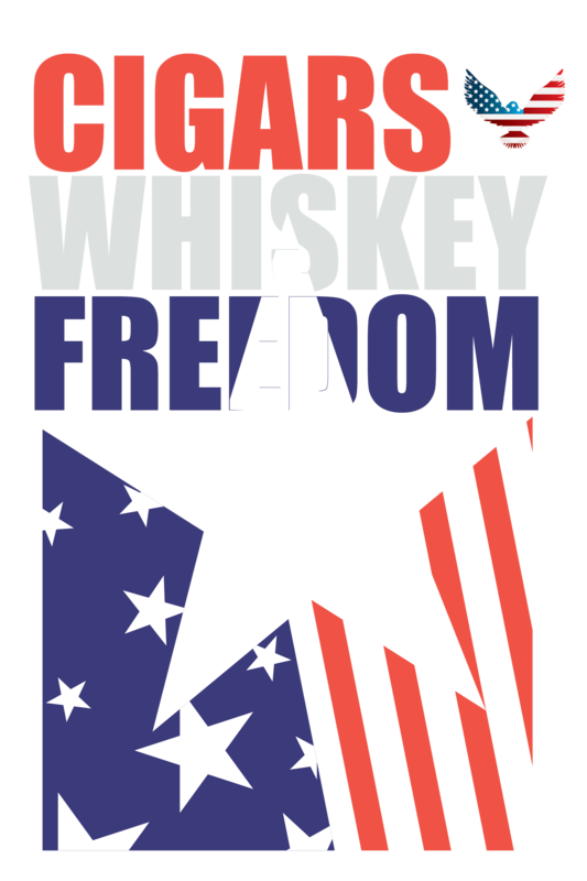 Cigars Whiskey and Freedom - American Pride Unisex Hoodie