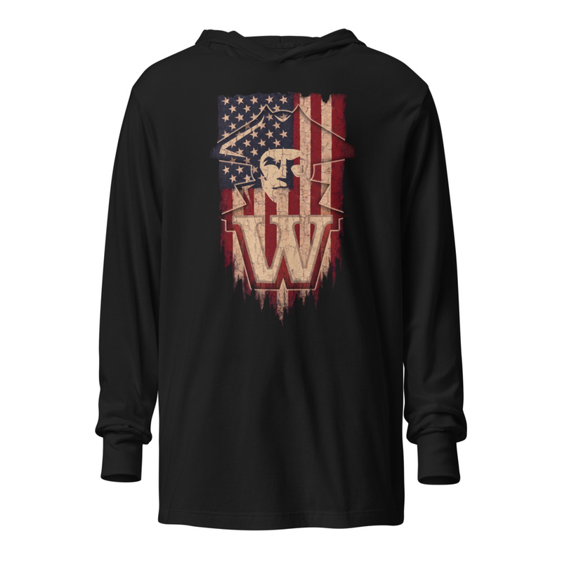 Americana Raider Hooded long-sleeve tee – XL, Black